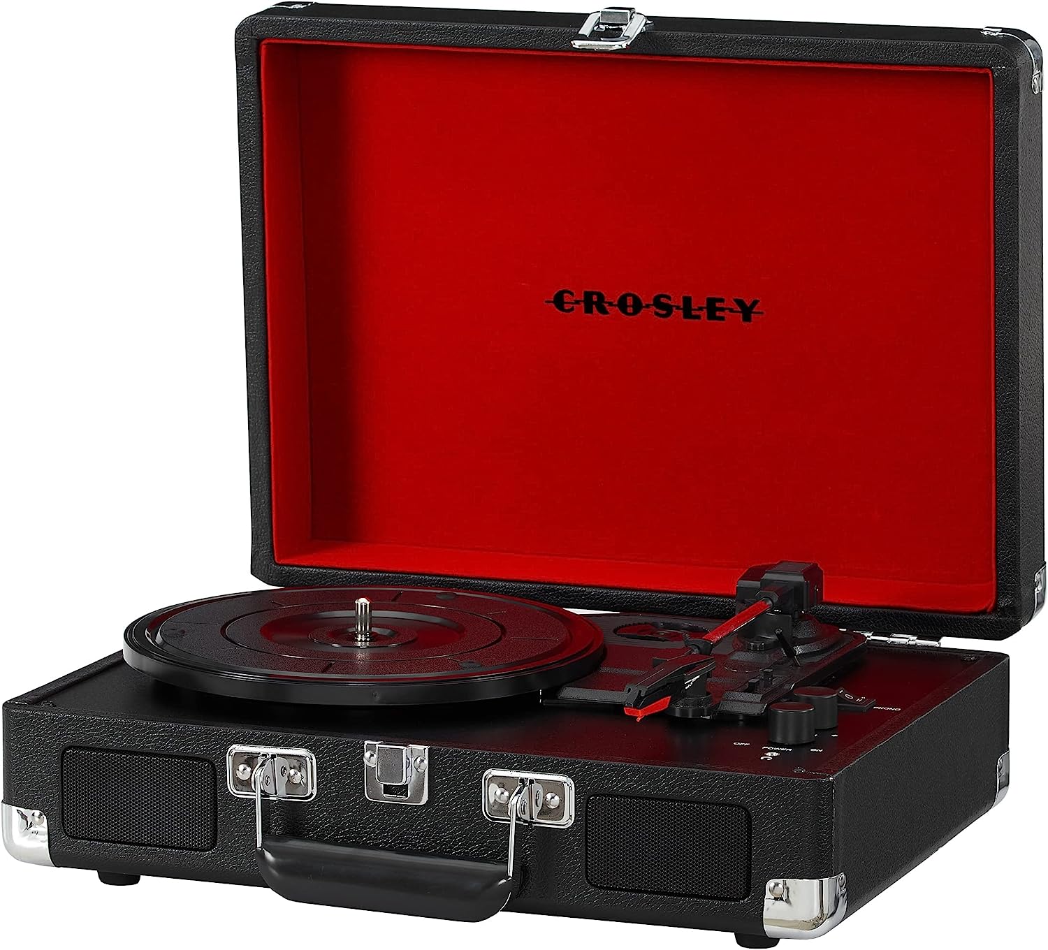 Crosley CR8005F-MT Cruiser Plus Vintage 3-Speed Bluetooth in/Out Suitcase Vinyl Report Player Turntable, Mint