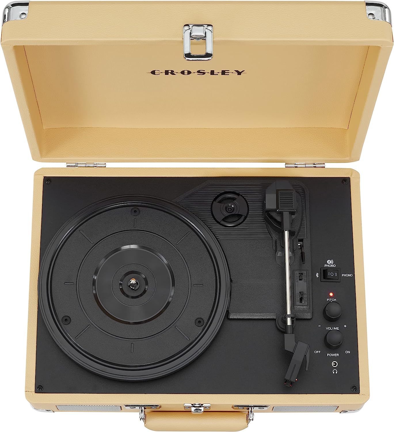 Crosley CR8005F-MT Cruiser Plus Vintage 3-Speed Bluetooth in/Out Suitcase Vinyl Report Player Turntable, Mint