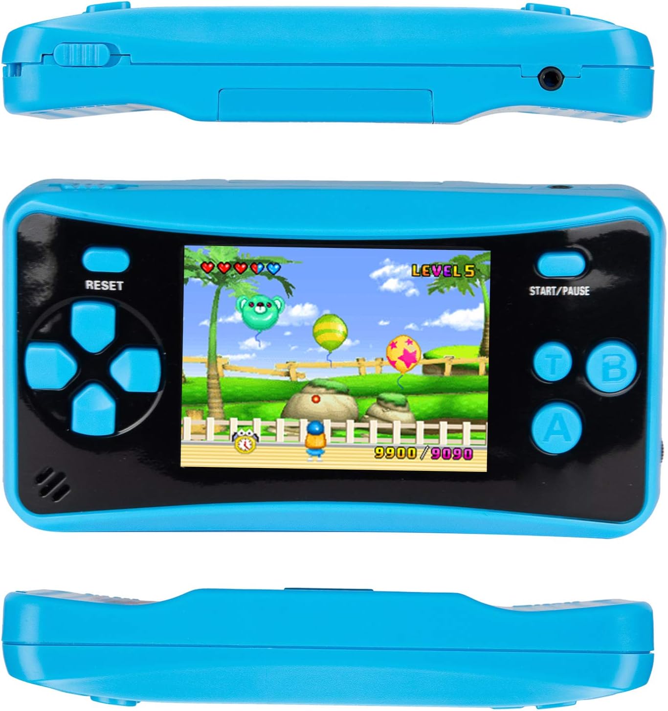 HigoKids Handheld Game for Kids Portable Retro Video Game Player Built-in 182 Classic Games 2.5 inches LCD Screen Family Recreation Arcade Gaming System Birthday Present for Children-Green