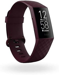 Fitbit Charge 4 Special Edition Fitness and Activity Tracker with Built-in GPS, Heart Rate, Sleep & Swim Tracking, Black/Granite Reflective, One Size (S &L Bands Included)