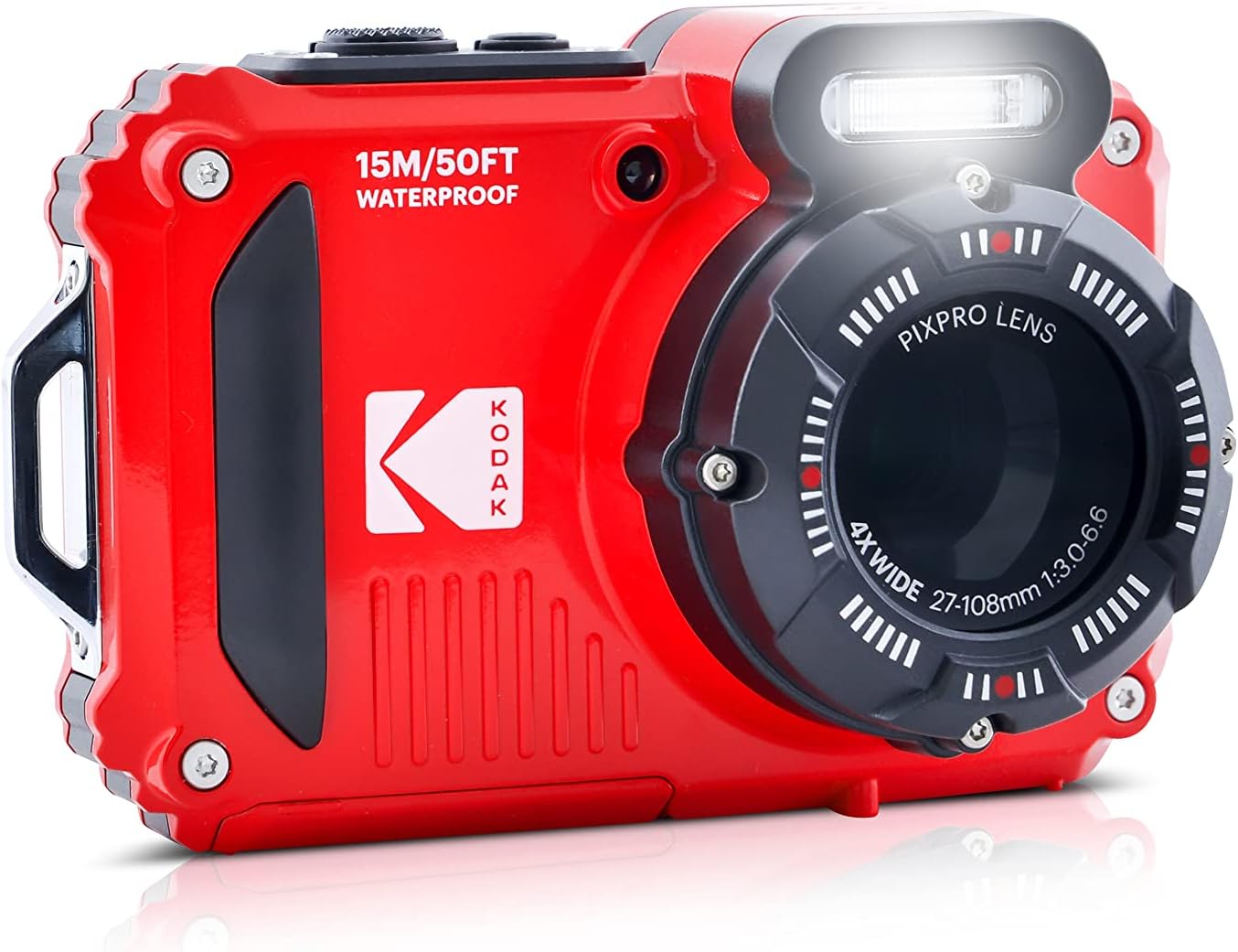 KODAK PIXPRO WPZ2 Rugged Waterproof Shockproof Dustproof WiFi Digital Camera 16MP 4X Optical Zoom 1080P Full HD Video Vlogging Camera 2.7