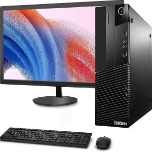 Lenovo SFF Computer Desktop PC, Intel Core i7 3.4GHz Processor, 16GB Ram, 128GB SSD, 2TB HDD, Wireless Keyboard & Mouse, WiFi | Bluetooth, New 24″ FHD LED Monitor, Win 10 Pro (Renewed)