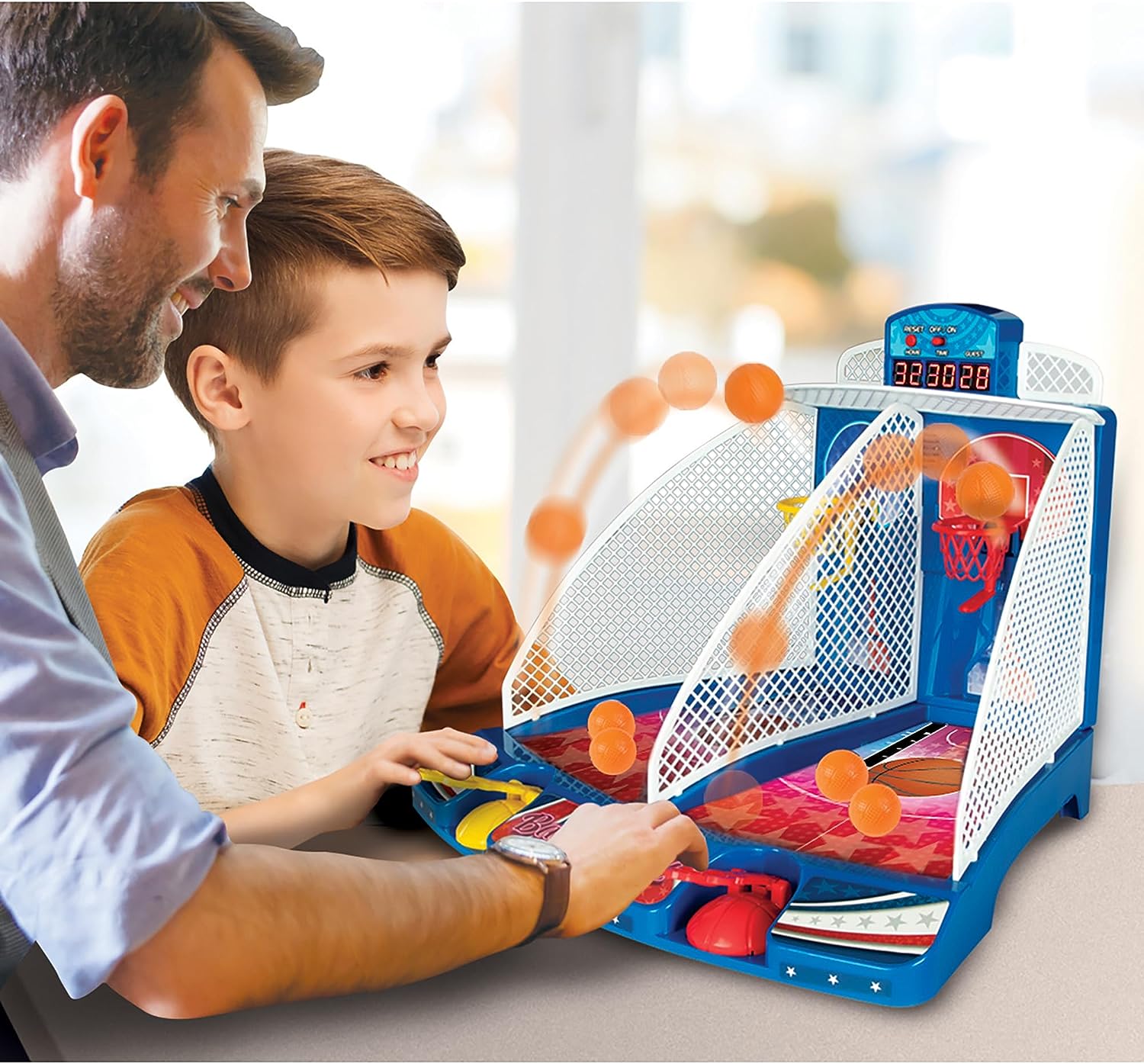 Retro Arcade Electronic: Basketball -Tabletop Game, Electric Scoreboard, Sound Effects, 2 Players, Ages 6+
