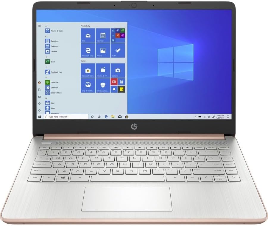 HP 14 Laptop, Intel Celeron N4020, 4 GB RAM, 64 GB Storage, 14-inch Micro-edge HD Display, Windows 11 Home, Thin & Portable, 4K Graphics, One Year of Microsoft 365 (14-dq0040nr, 2021, Snowflake White)