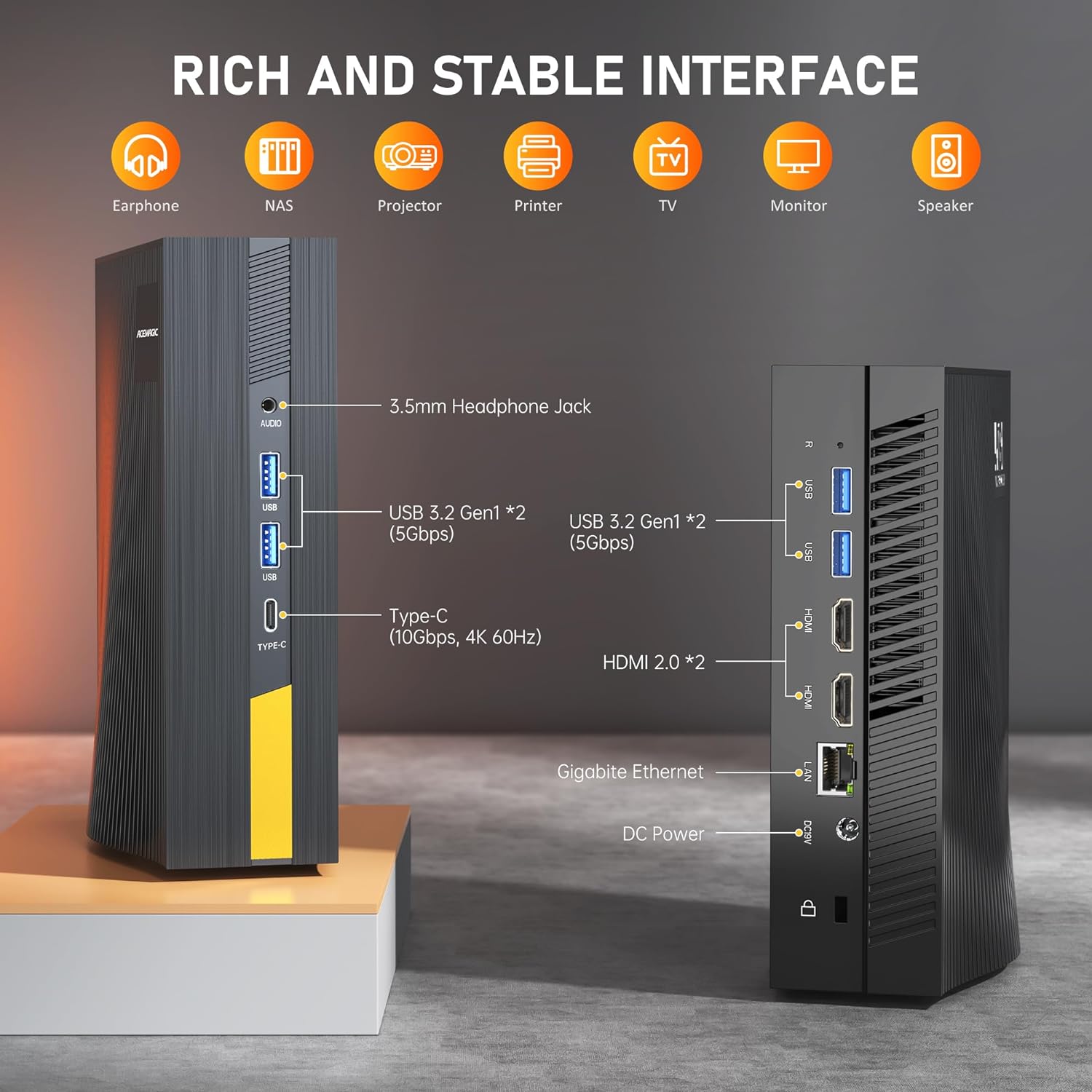 [Office/Gaming PC] Mini PC Intel i7-11800H(8C/16T,24MB Smart Cache,up to 4.6 GHz) 16GB DDR4 512GB NVME SSD Mini Computers, Small Desktop Tower PC Support WiFi 6/BT 5.2/Type C/HDMI/4K Triple Display