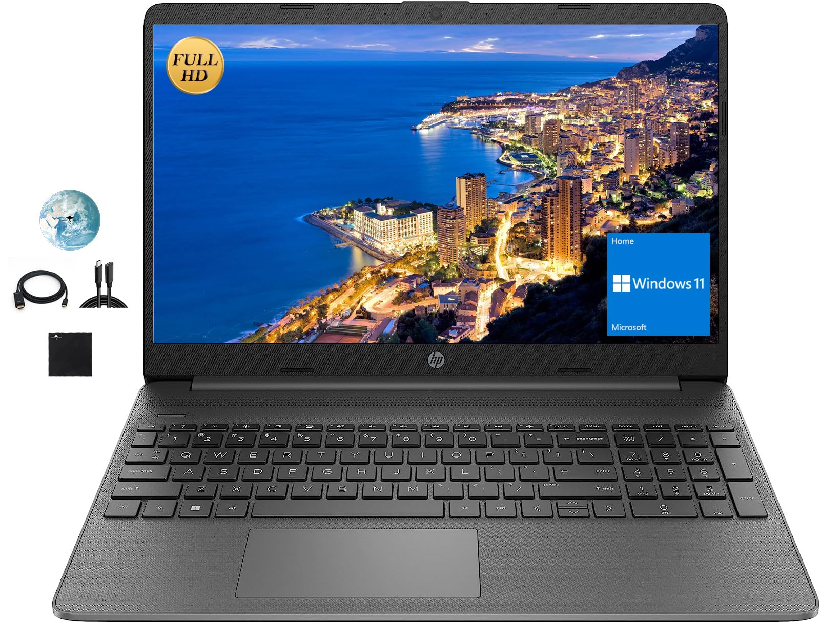 HP Newest Flagship 15.6 HD IPS Laptop for Business, Quad-Core i7-1165G7(Up to 4.7GHz), 32GB RAM, 1TB PCIe SSD, Iris Xe Graphics, NumPad, Webcam, HDMI, WiFi, Bluetooth, Windows 11, GM Accessories