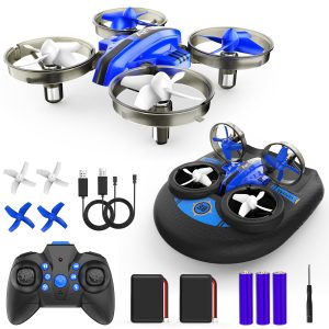 Oddire Mini Drone for Kids 8-12 & Adults, Drones & Cars 2 in 1 Toy with One Key Take Off-Landing, Altitude Hold, Headless Mode, 360° flip, Car Mode, 2 Batteries, Gift Kids Toys for Boys and Girls