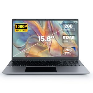 Maypug Laptop Computer, 15.6″ Laptop, 8GB DDR4 256GB SSD, Intel Celeron Quad-Core Processors, Laptop Computers with 1366 * 768 IPS, Large Battery Capacity, WiFi, Bluetooth, Type-C, TF Card