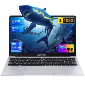 ACEMAGIC Laptop Computer, Quad-Core Intel N95 Processor, Windows 11 Laptop, 16GB DDR4 512GB SSD,15.6″ IPS 1080P Notebook PC, Metal Shell, WiFi, BT5.0, USB3.2, Type_C, 38WH Battery