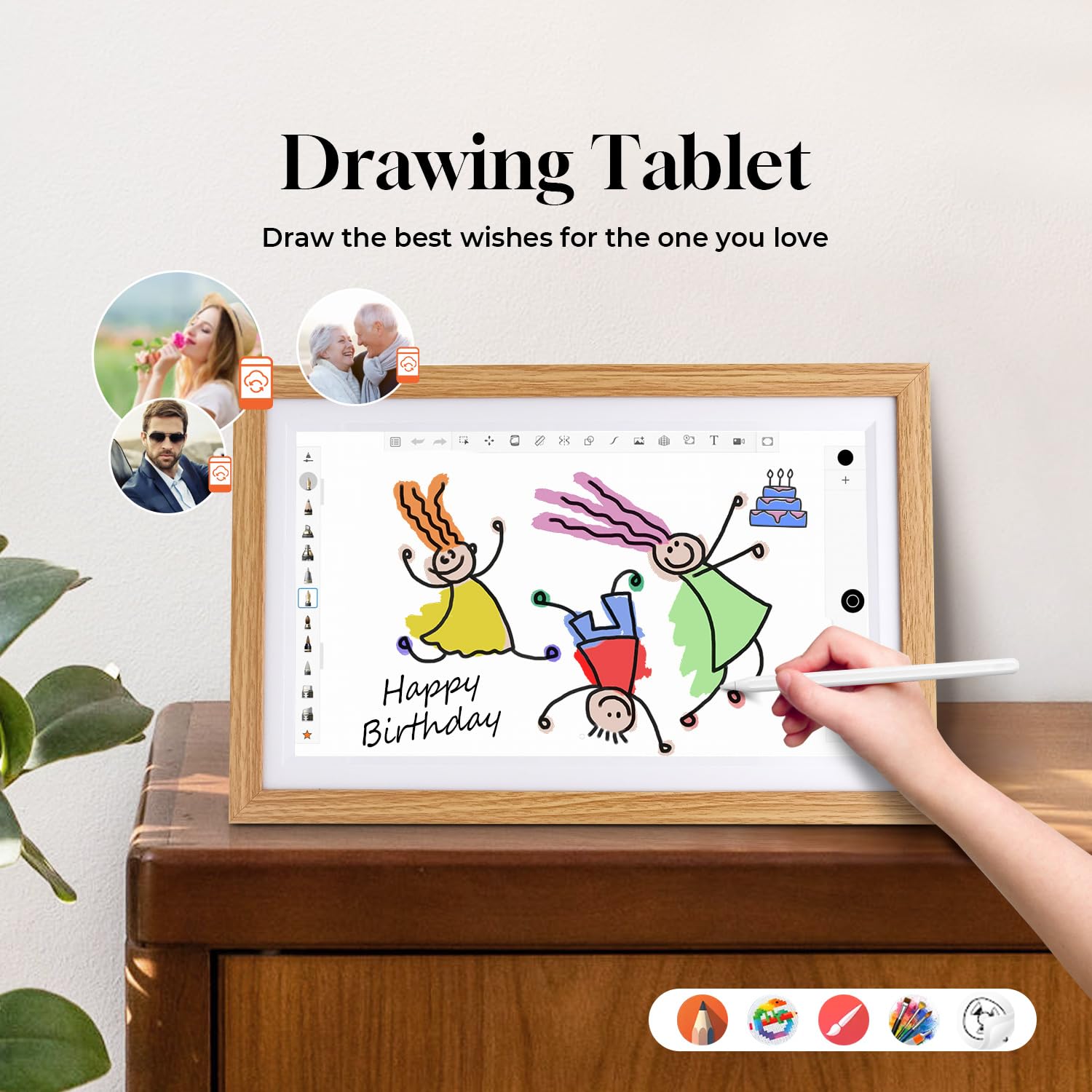 Changing Smart Display F10s|Touchscreen 32GB Storage丨Google Calendar&HomeHub&Assistant丨Smart TV丨Gifts for Family丨Music Frame丨Wireless Kid Artwork Digital Picture Frame (Black Plastic, 10.1 No-Stylus)