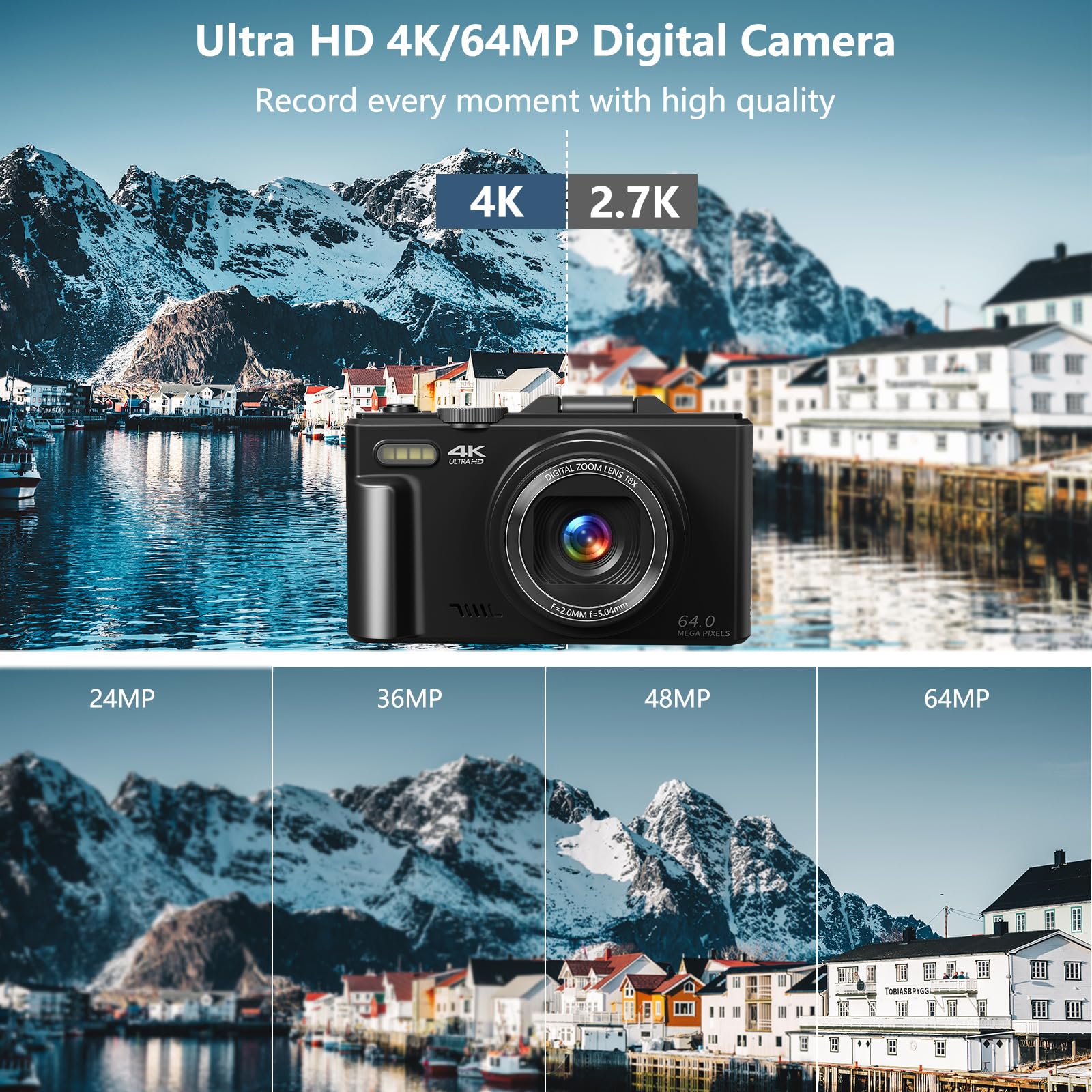 Digital Camera for Photography, 4K Vlogging Camera for YouTube 3