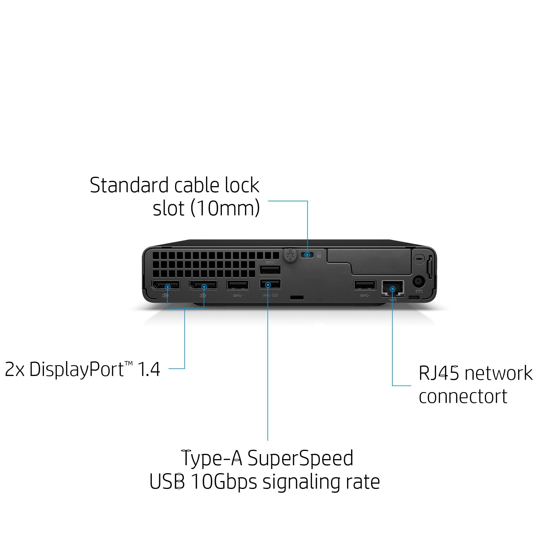 HP EliteDesk 800 G6 Business Mini PC Desktop Computer, Intel Hexa-Core i5-10400 (Beat i7-8700), 32GB DDR4 RAM, 1TB PCIe SSD, WiFi, Bluetooth, Type-C, Keyboard & Mouse, Windows 11 Pro, Tilsiy Cable