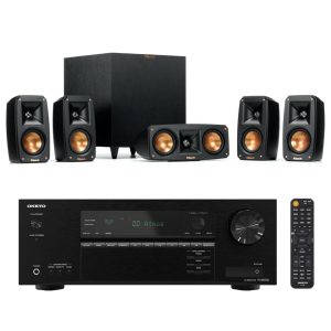 Klipsch Reference Theater Pack 5.1-Channel Speaker System + Onkyo TX-SR3100 80W 5.2-Channel AV Receiver