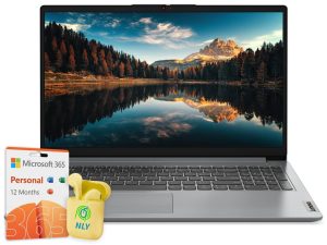 Lenovo 15.6″ IdeaPad Laptop with 1 Year Microsoft Office 365, Intel Pentium Quad-Core Processor, 20GB RAM, 1TB SSD (128GB eMMC+1TB PCIe SSD), Wi-Fi 6 and Bluetooth 5.0, HDMI, NLY MP, Windows 11