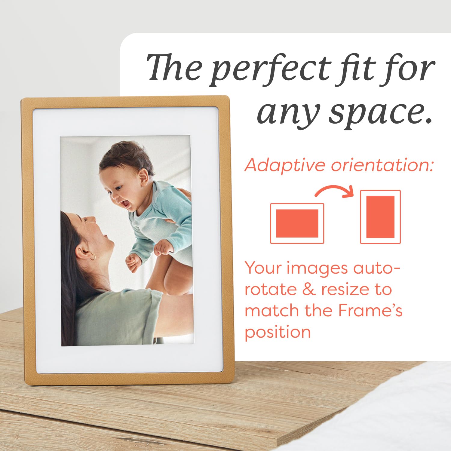 Skylight Digital Picture Frame - WiFi Enabled with Load from Phone Capability, Touch Screen Digital Photo Frame Display - Customizable Gift for Friends and Family - 10 Inch White