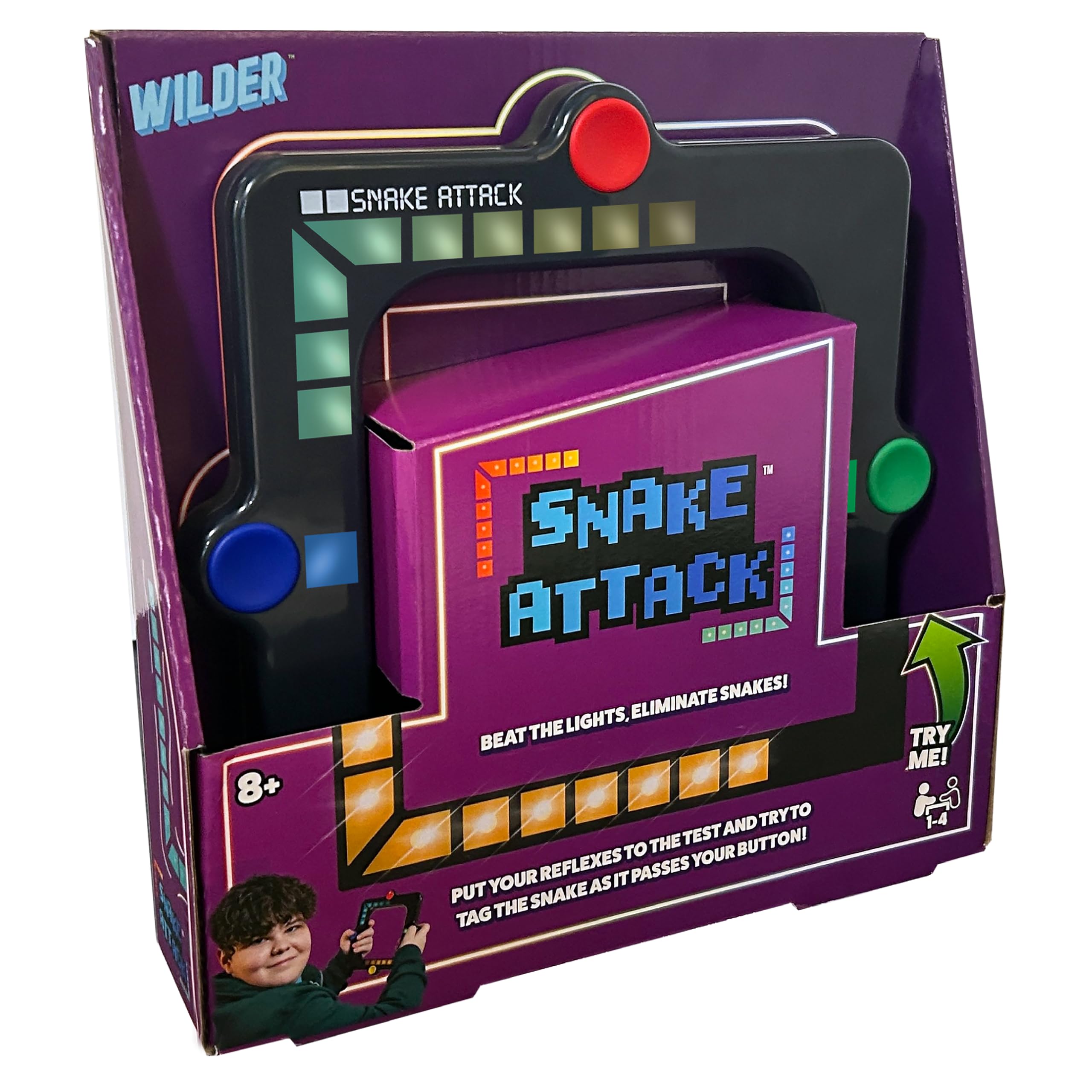 Snake Attack Electronic Handheld Game – Solo and Multiplayer Reflex Game for Kids Ages 8+