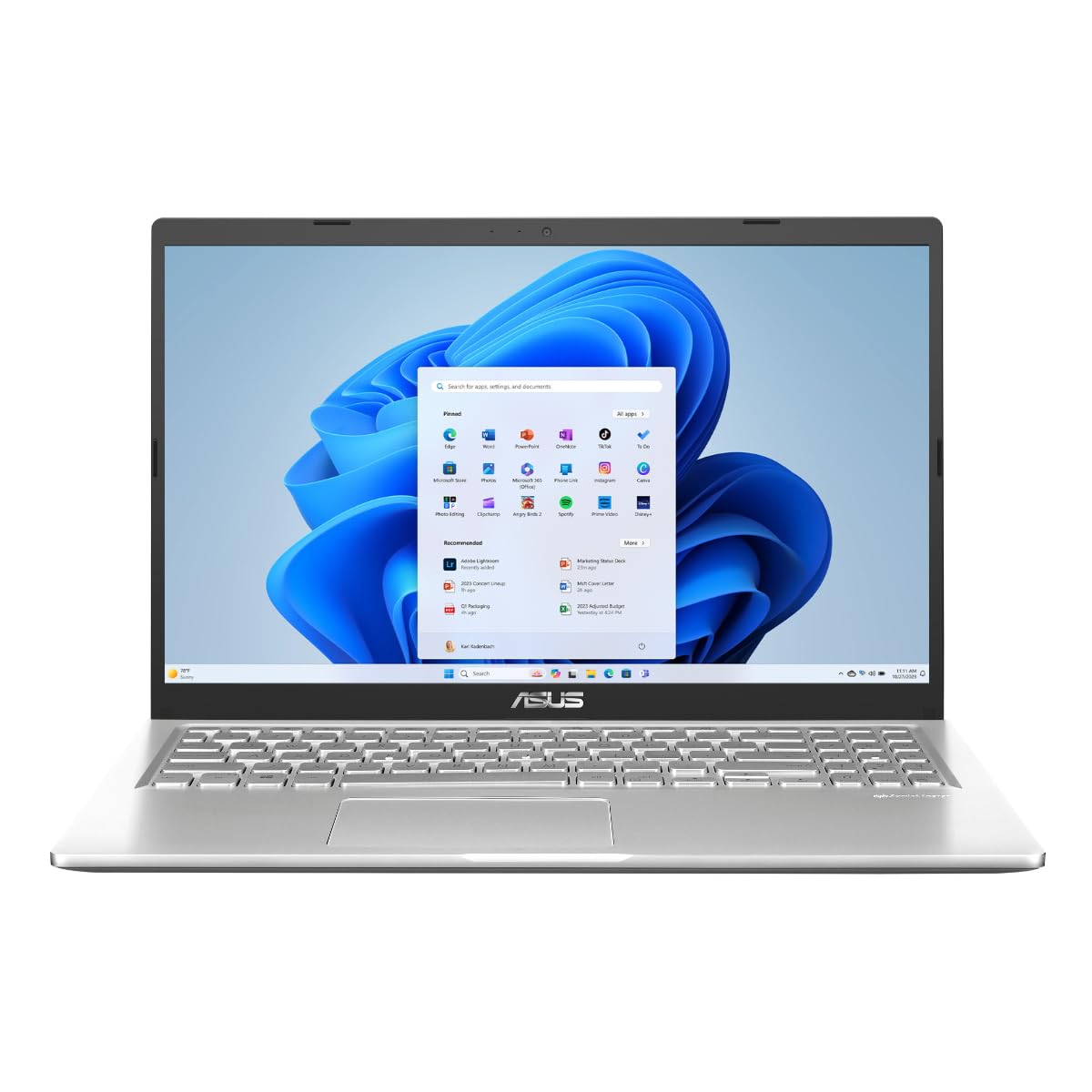 ASUS Vivobook Go 15.6” FHD Slim Laptop, AMD Ryzen 3 7320U Quad Core Processor, 8GB DDR5 RAM, 128GB SSD, Windows 11 Home, Fast Charging, Webcam Sheild, Mixed Black, E1504FA-AS33