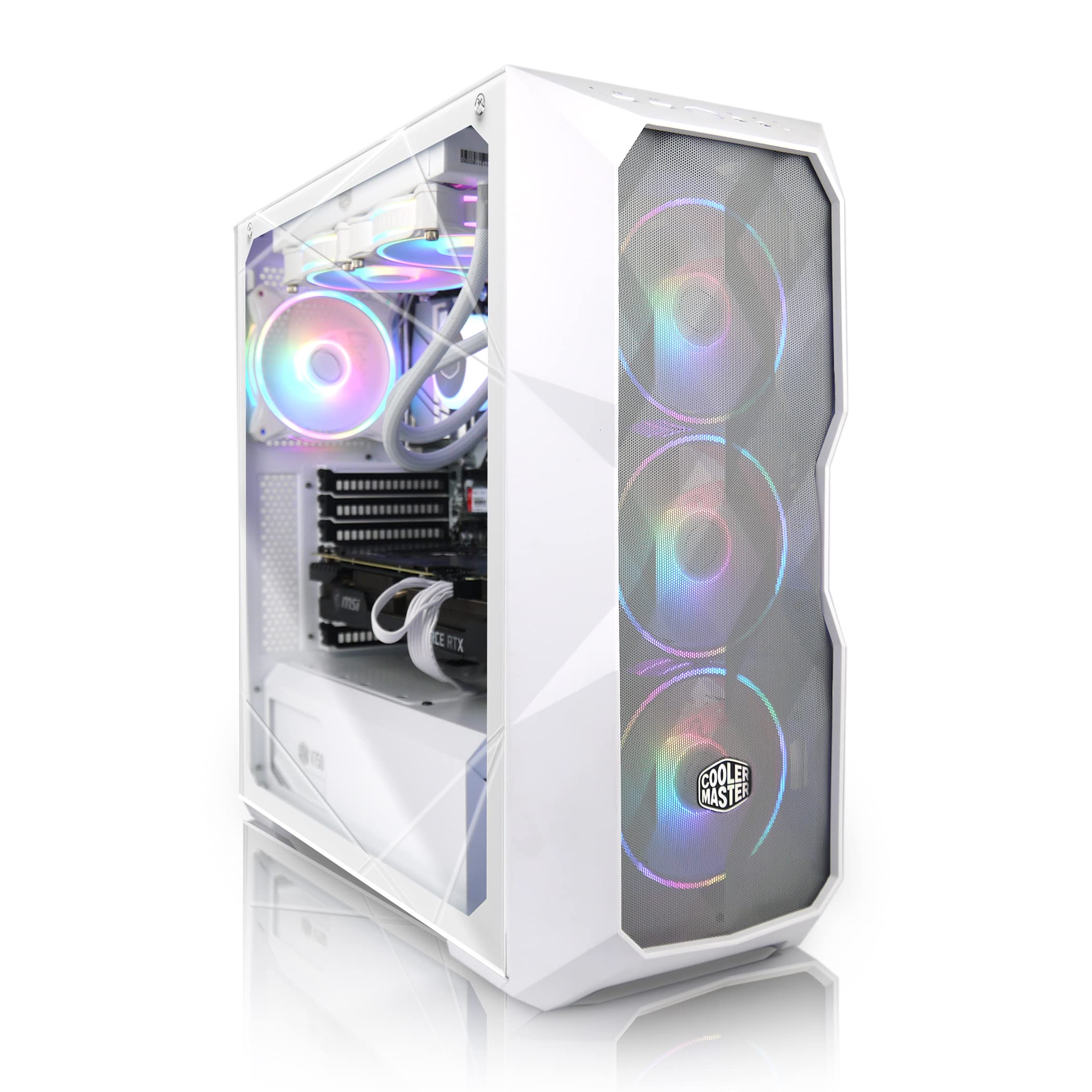 AVGPC Blizzard Gaming Computer – Intel i7 12700KF 8-Core 3.5 GHz, RTX 4060 8GB, 32GB DDR4 3600MHz, 240MM Liquid Cooler, 1TB NVMe M.2 SSD, TD500 Mesh White Case, WiFi/AC, Windows 11