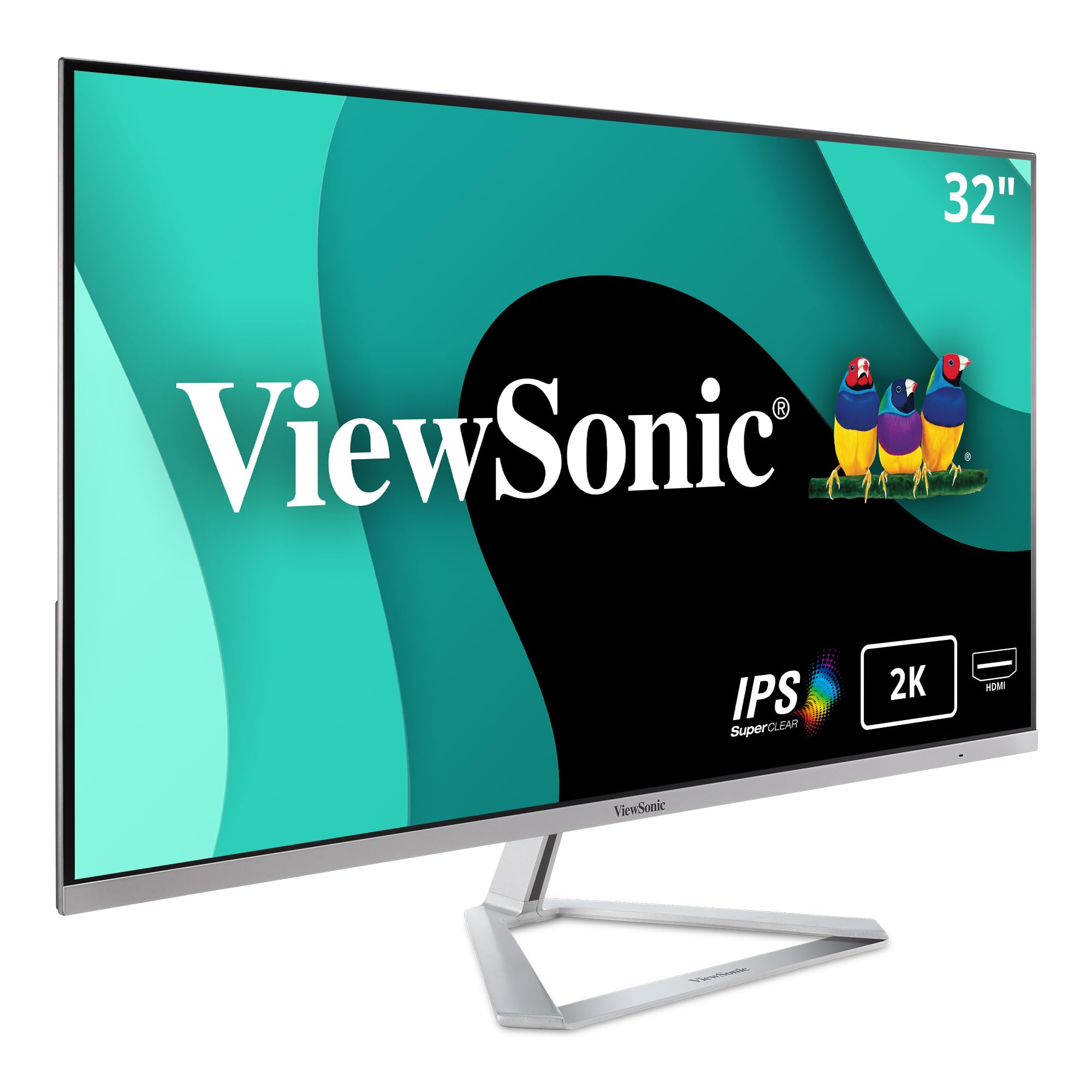 ViewSonic VX3276-MHD 32 Inch 1080p Widescreen IPS Monitor with Ultra-Thin Bezels, Screen Split Capability HDMI and DisplayPort