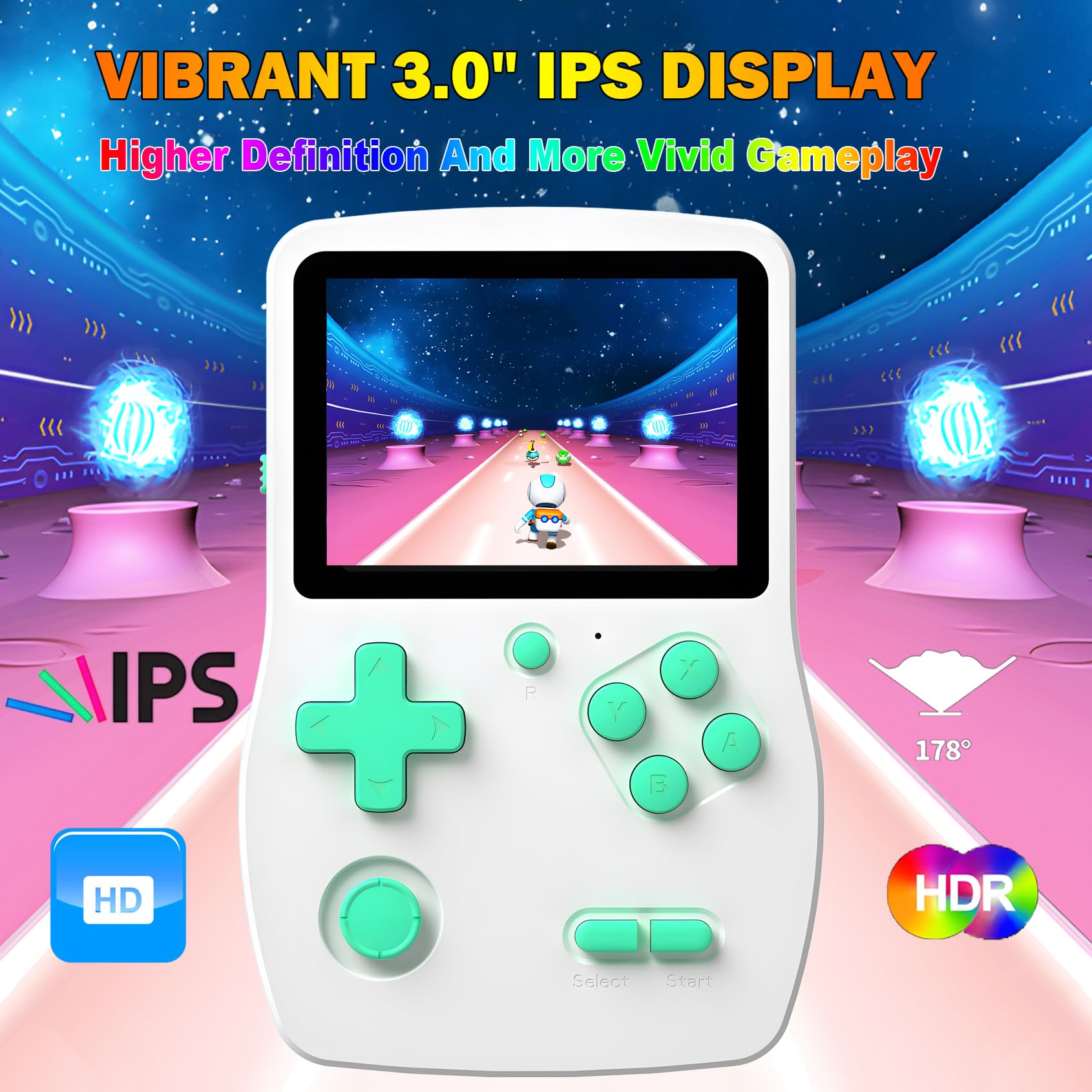 32 Bit Handheld Games for Kids Preloaded 139 Video Games, Portable Video Gaming Player with 3.0