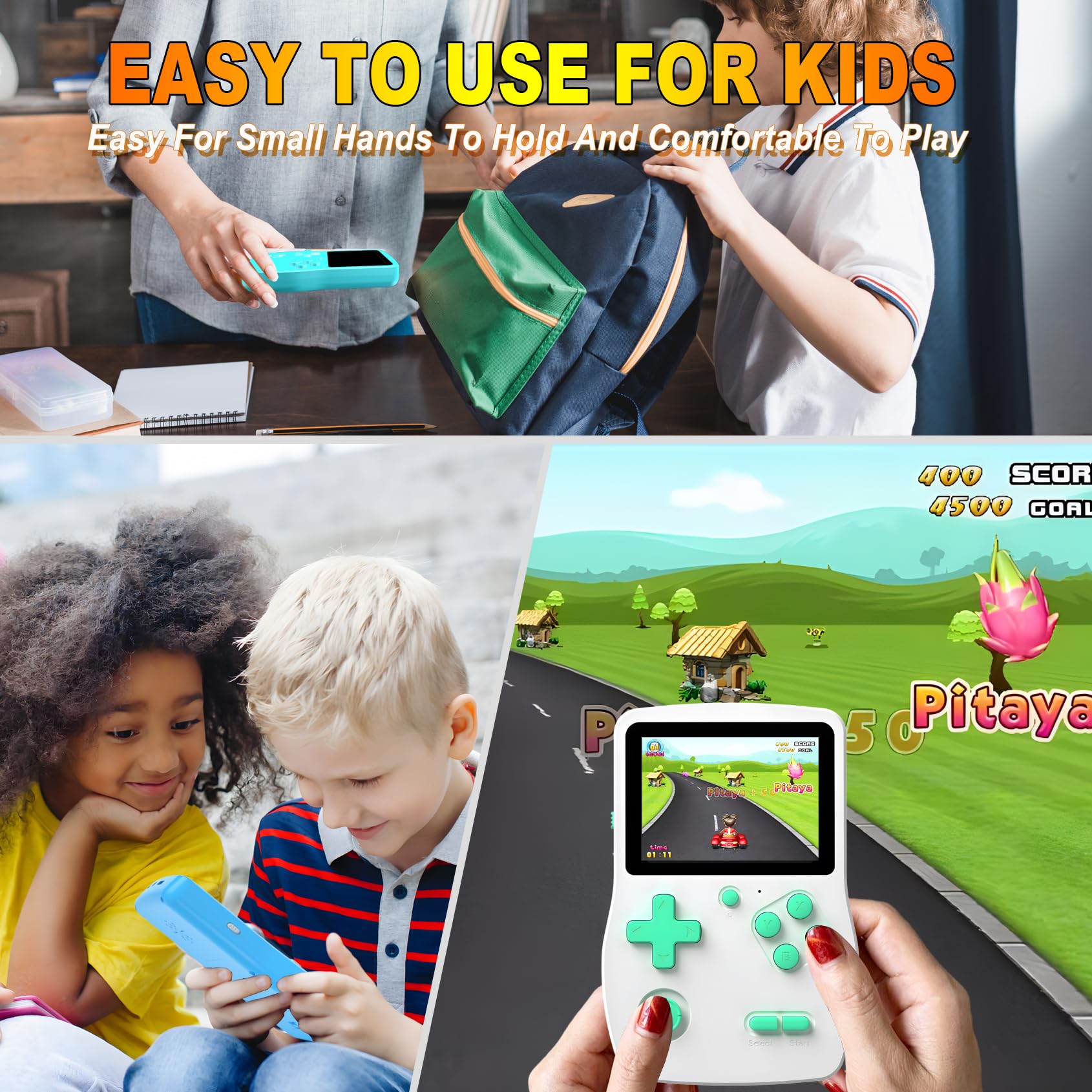 32 Bit Handheld Games for Kids Preloaded 139 Video Games, Portable Video Gaming Player with 3.0