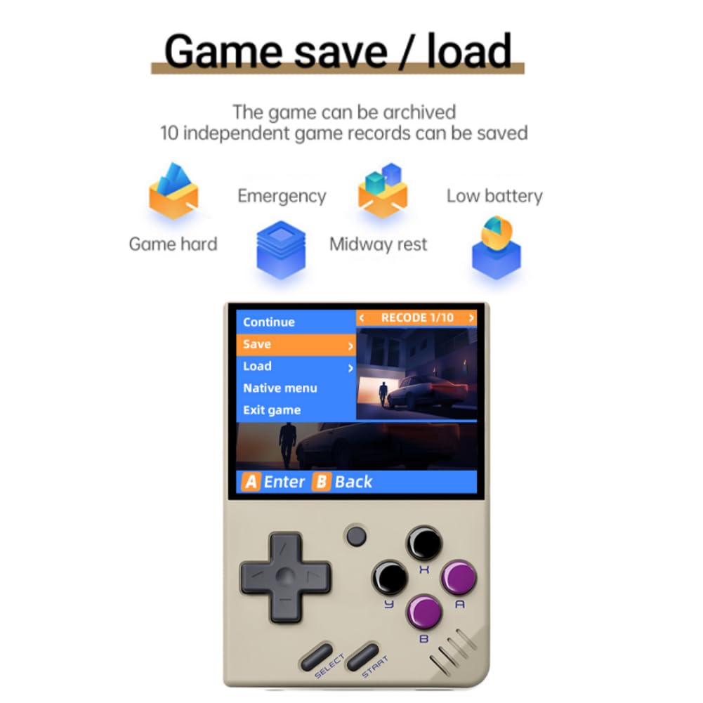 Miyoo Mini Handheld Game Console,2.8 Inch IPS Classic System Retro Video Games Consoles,with 128G TF Card and Wireless Networt Handheld Console Casual Game Console(Blue)