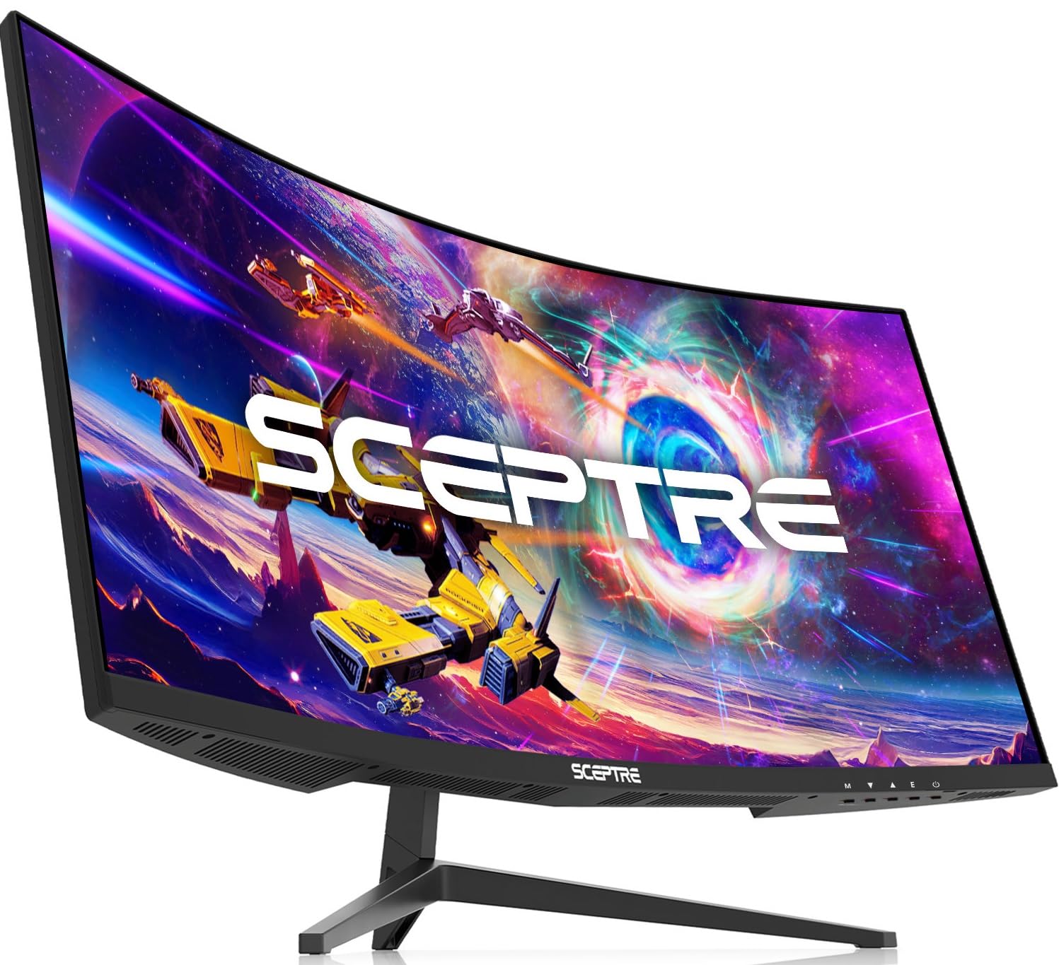 Sceptre 30-inch Curved Gaming Monitor 21:9 2560×1080 Ultra Wide/ Slim HDMI DisplayPort up to 200Hz Build-in Speakers, Metal Black (C305B-200UN1)