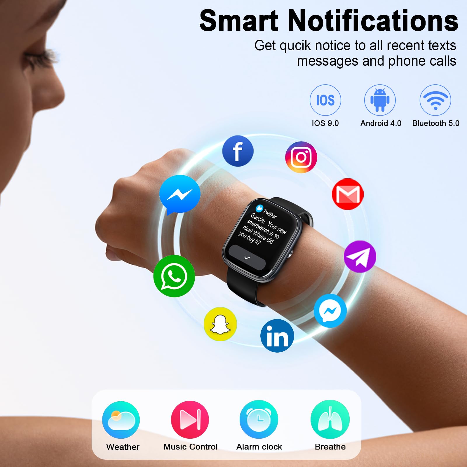 Smart Watch for Men Women, 1.91