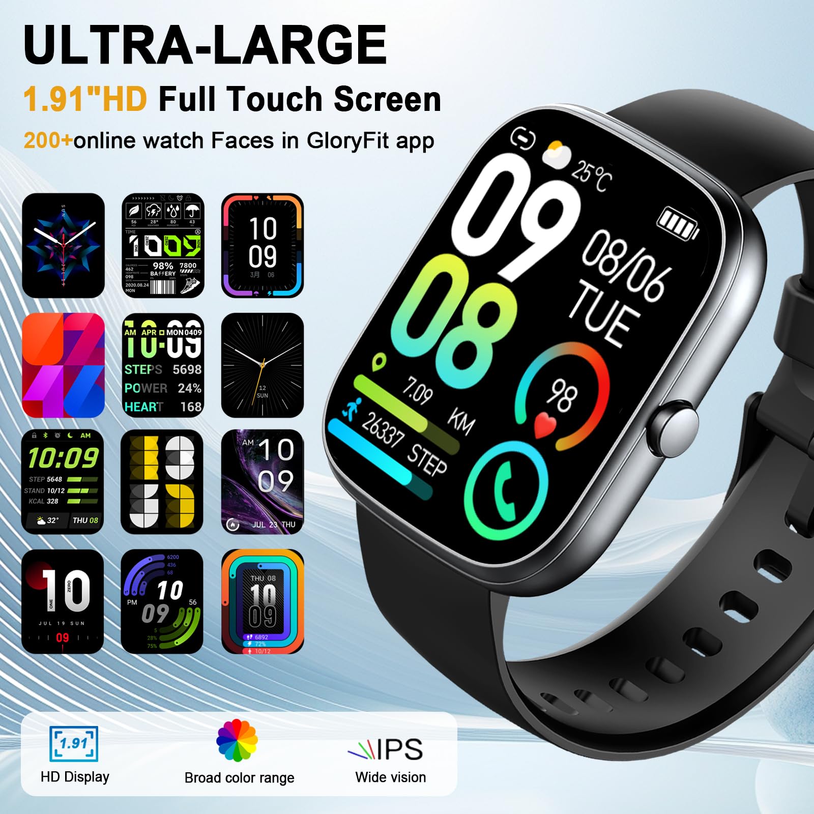 Smart Watch for Men Women, 1.91