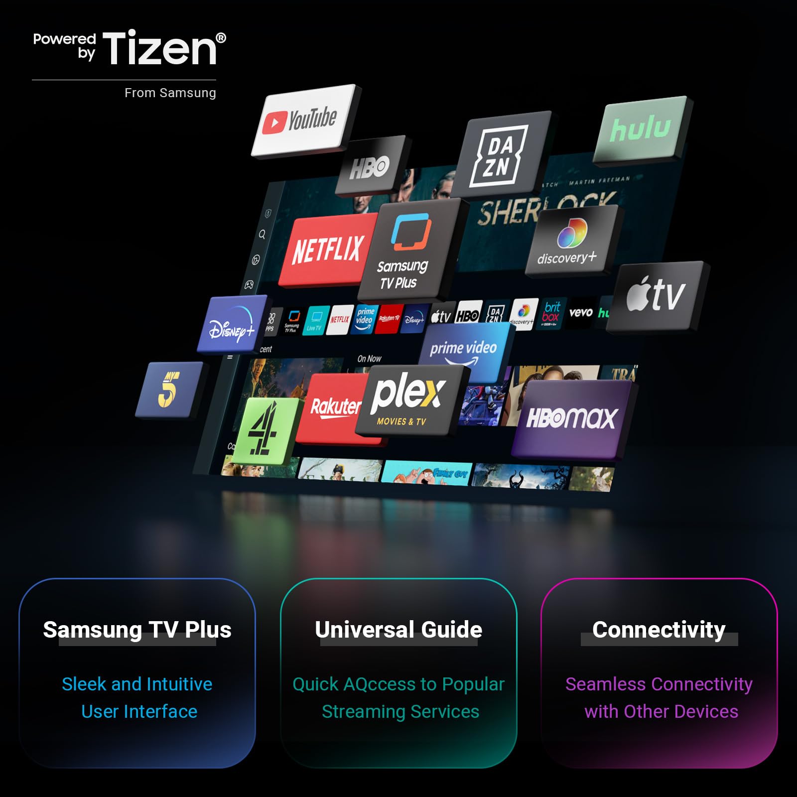 32 Inch Smart Full HD TV Tizen 1080P FHD Slim Design TV, Dolby Audio, Voice Remote, Stream Live TV(2025 Model)