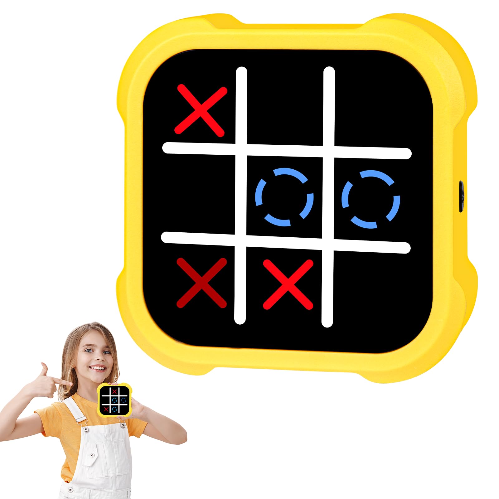 Electronic Tic Tac Toe Game - Electronic Puzzles Portable Handheld Games, 3-in-1 Tic Tac Toe Bolt Game Travel Tic Tac Toys for Educational Memory Growth, Infinite Tic-Tac-Toe Board Games for Ages 3+