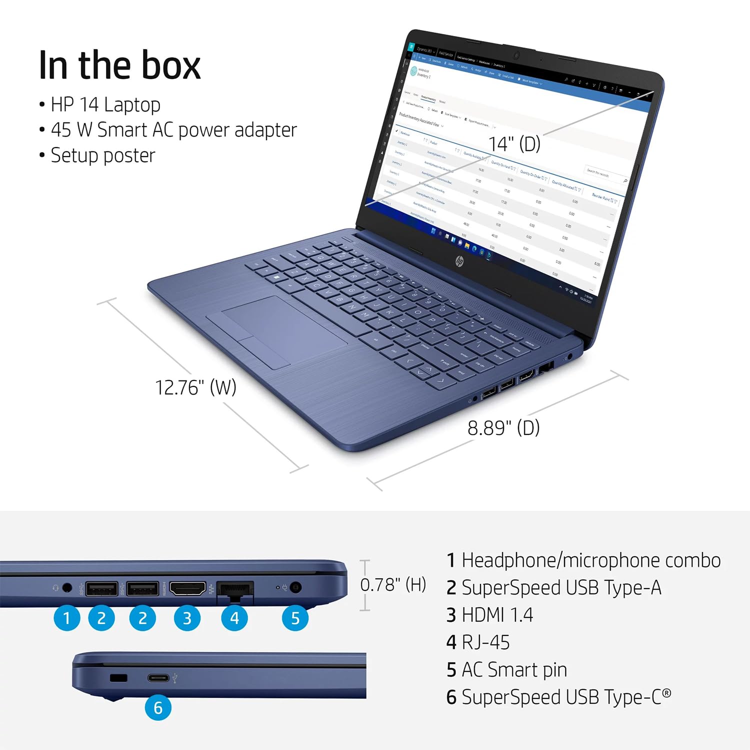 HP Portable Laptop, Student and Business, 14