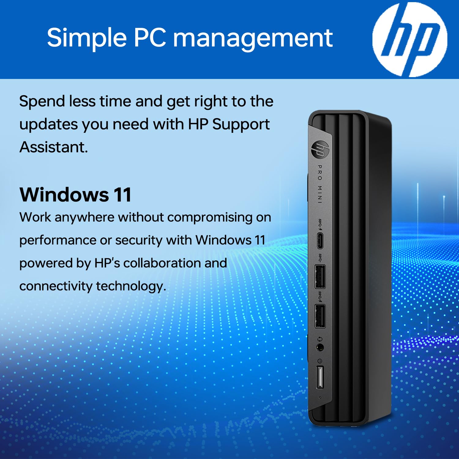 HP ProDesk 400 G9 Mini Business Desktop, 13th Gen Intel 14-Core i5-13500T (Beat i7-12700), 32GB RAM, 1TB PCIe SSD, Wi-Fi 6, HDMI, DP, Support 3-Monitor 4K, Wired Keyboard and Mouse, Windows 11 Pro