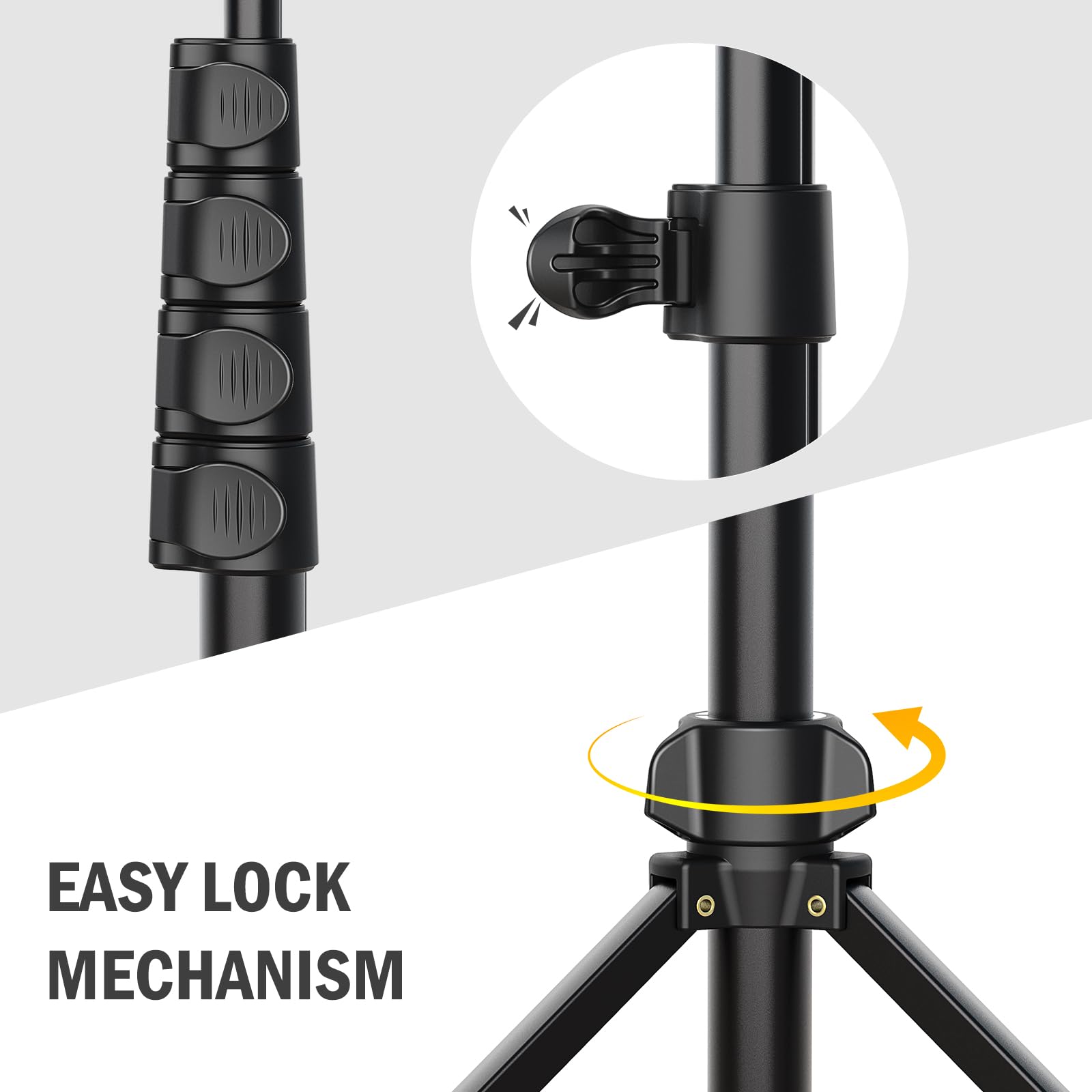 Liphisy 64” Tripod for Cell Phone & Camera, Phone Tripod with Remote and Phone Holder, Portable Tripod for iPhone, Phone Tripod for Video Recording, Cell Phone Tripod Mount Stand for Cellphone