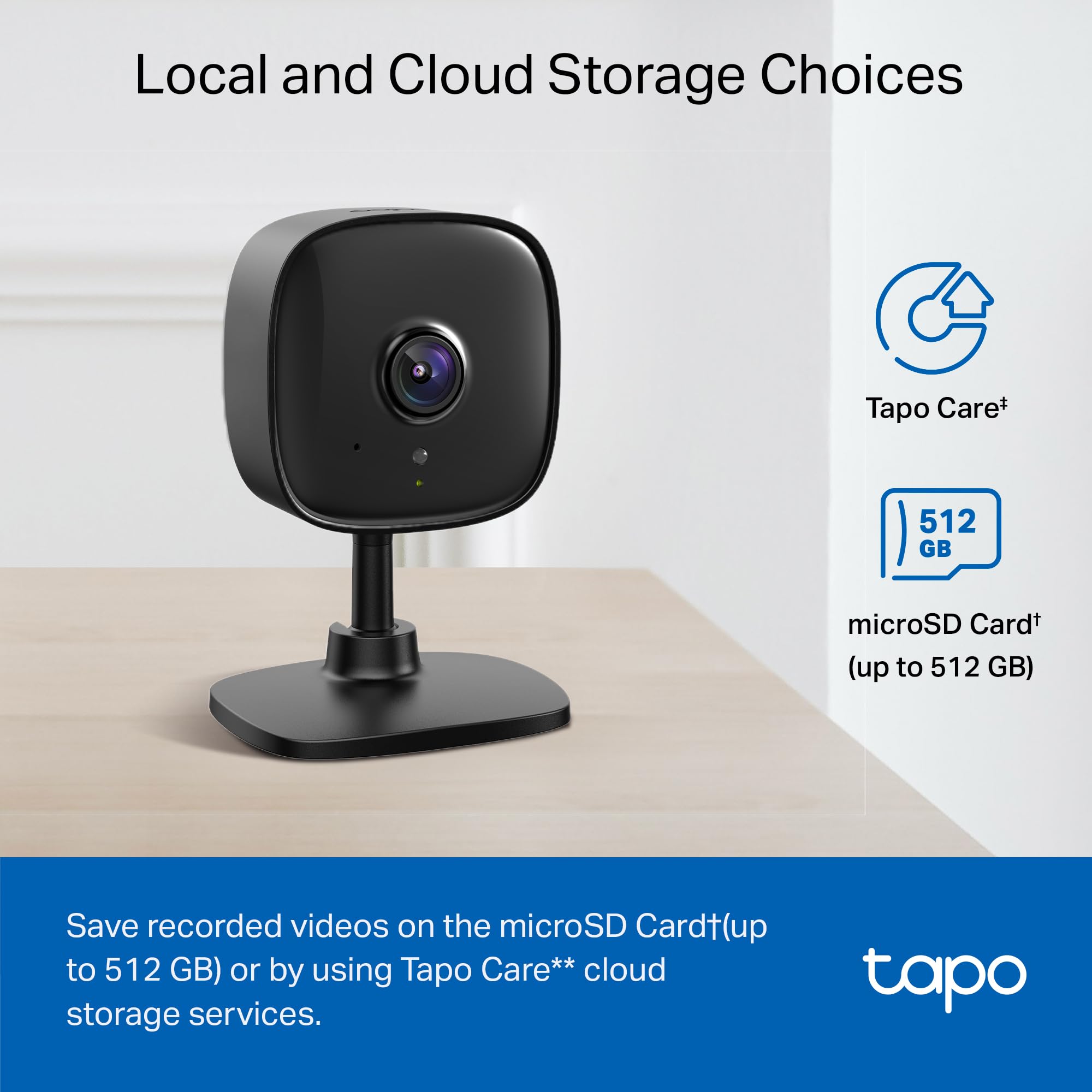 TP-Link Tapo 1080P Indoor Security Camera for Baby Monitor, Dog Camera w/Motion Detection, 2-Way Audio Siren, Night Vision, Cloud & SD Card Storage, Works w/Alexa & Google Home (Tapo C100)