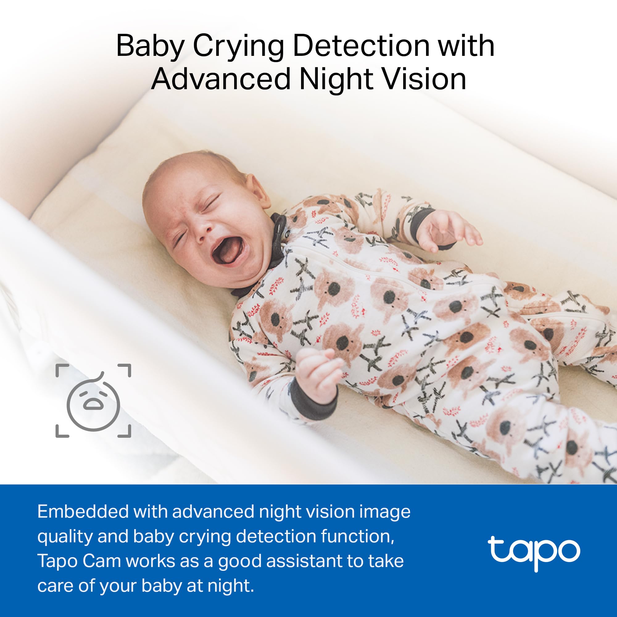 TP-Link Tapo 1080P Indoor Security Camera for Baby Monitor, Dog Camera w/Motion Detection, 2-Way Audio Siren, Night Vision, Cloud & SD Card Storage, Works w/Alexa & Google Home (Tapo C100)