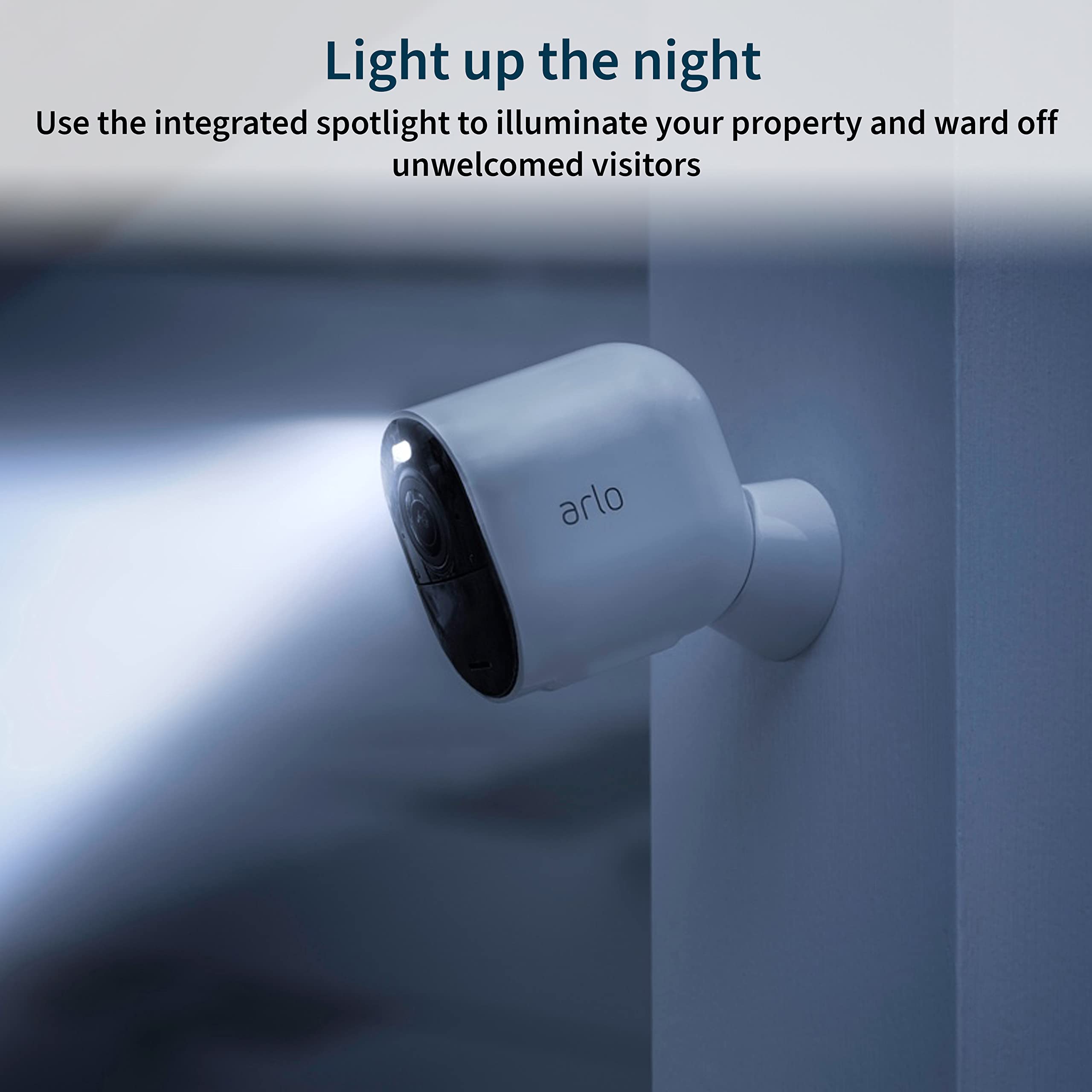 Arlo Ultra 2 Spotlight Camera 4K HDR (2 Cameras, SmartHub Included & Required) | Wireless Home Security Camera | Color Night Vision, Motion Sensor, 180º View, 2-Way Audio, Black