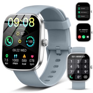 Smart Watch(Answer/Make Call), 1.91″ Smartwatch for Men Women, NEW Fitness Watch with 110+ Sport Modes, Fitness Activity Tracke with Pedometer/Sleep Monitor/Heart Rate/IP68 Waterproof, for Android iOS