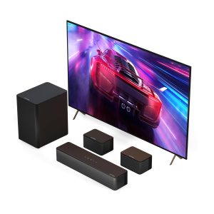 ULTIMEA 5.1 Virtual Surround Sound Bar, 320W Wireless Surround Sound System for TV, Home Theater Sound System, Surround Speakers and Subwoofer Adjustable, Soundbar for Smart TV, Poseidon D50