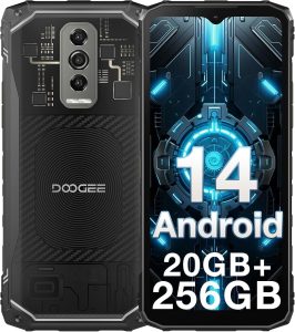 DOOGEE Blade 10 Ultra Rugged Phone Unlocked,20GB RAM+256GB ROM Android 14 System Rugged Smartphone,6.56”90Hz Display,50MP Camera,5150mAh Battery,IP68/IP69K Waterproof Phones, Face ID/NFC/GPS/OTG