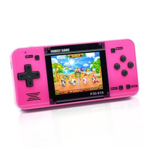 Handheld Game for Kids -Preloaded 220 Retro Video Games, Portable Gaming Player with Rechargeable Battery 3.0″ LCD Screen, Mini Arcade Electronic Toy Gifts for Boys Girls (Red)