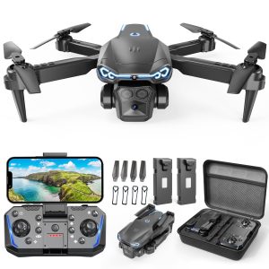 Naseto Drone with Camera 1080P HD, FPV Foldable Drone for Adults Kids, One-Key Take Off/ Landing, 3D Flips, Altitude Hold, Speed Adjustment, Headless Mode, 2 Batteries, Toys Gifts for Boys Girls, Beginner