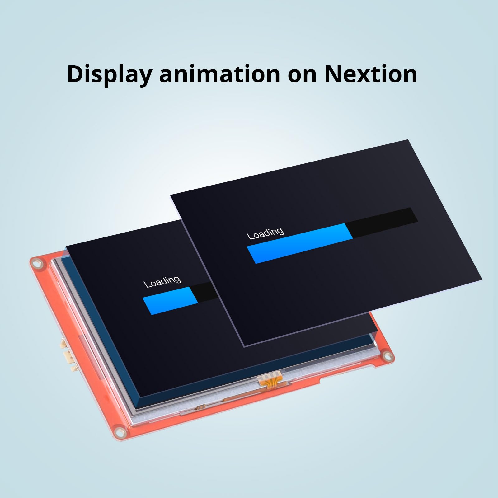 Nextion 7.0″ HMI Display Intelligent Series NX8048P070-011C Capacitive LCD-TFT Touch Screen 800 * 480 Support Video Audio Animation Play Functions and RTC, Suitable for IoT Smart Device and Vehicle.