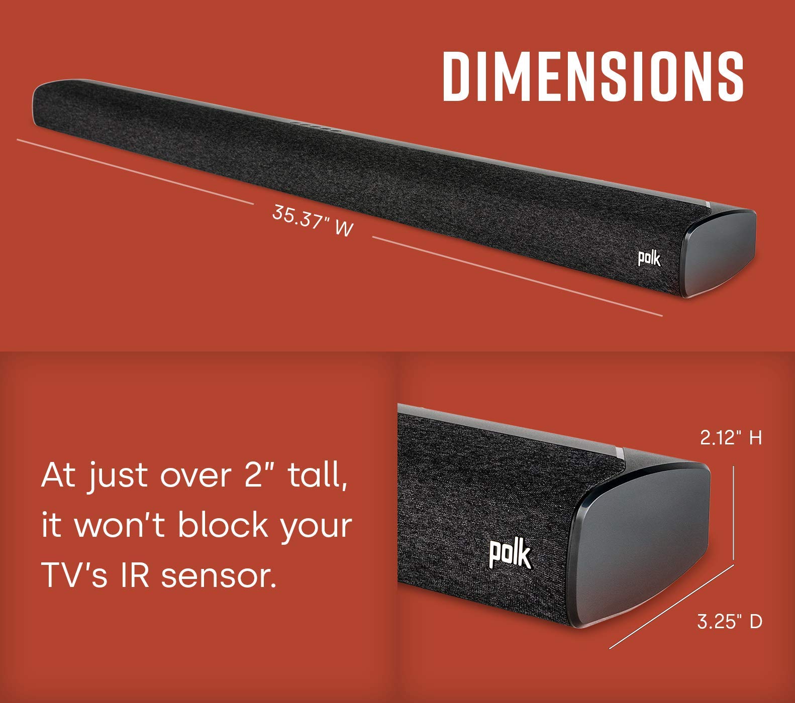 Polk Audio Signa S2 Sound Bar & Wireless Subwoofer – Exclusive VoiceAdjust Technology, Ultra-Slim Design, Works with 4K & HD TVs, HDMI & Optical, Bluetooth, Wireless Streaming