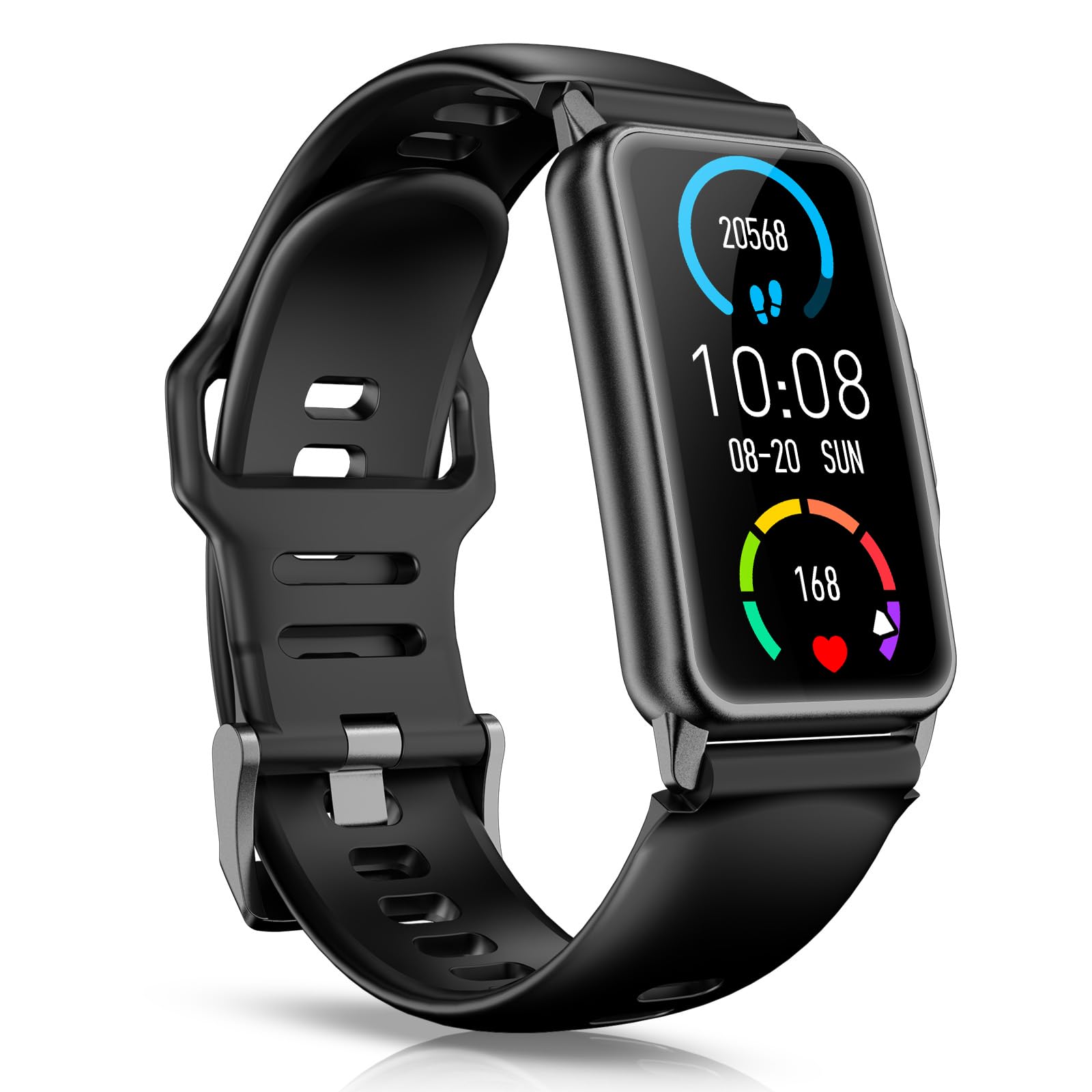 Smart Watch Fitness Tracker with 24/7 Heart Rate, Blood Oxygen Blood Pressure Monitor Sleep Tracker 120 Sports Modes Activity Trackers Step Calorie Counter IP68 Waterproof for Andriod iPhone Women Men